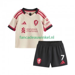 Liverpool Wedstrijdshirt met Korting Florian Wirtz 7 Uit Kind 2025-26 Korte Mouw