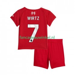 Liverpool Wedstrijdshirt met Korting Florian Wirtz 7 Thuis Kind 2025-26 Korte Mouw