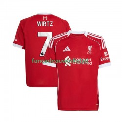 Liverpool Wedstrijdshirt met Korting Florian Wirtz 7 Thuis Heren 2025-26 Korte Mouw