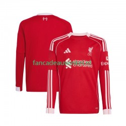 Liverpool Wedstrijdshirt met Korting Thuis Heren 2025-26 Lange Mouw