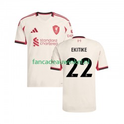 Liverpool Wedstrijdshirt met Korting Hugo Ekitike 22 Uit Heren 2025-26 Korte Mouw