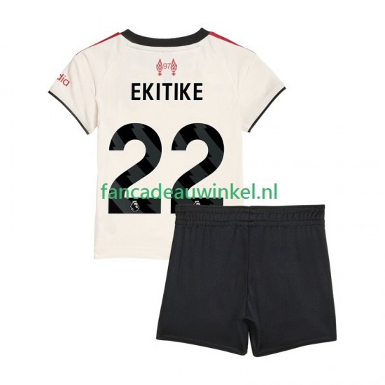 Liverpool Wedstrijdshirt met Korting Hugo Ekitike 22 Uit Kind 2025-26 Korte Mouw