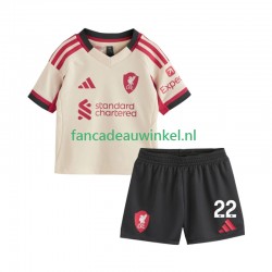 Liverpool Wedstrijdshirt met Korting Hugo Ekitike 22 Uit Kind 2025-26 Korte Mouw