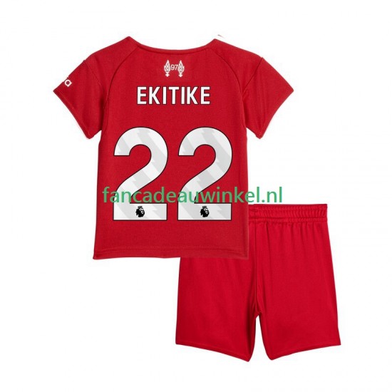 Liverpool Wedstrijdshirt met Korting Hugo Ekitike 22 Thuis Kind 2025-26 Korte Mouw
