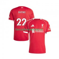 Liverpool Wedstrijdshirt met Korting Hugo Ekitike 22 Thuis Heren 2025-26 Korte Mouw