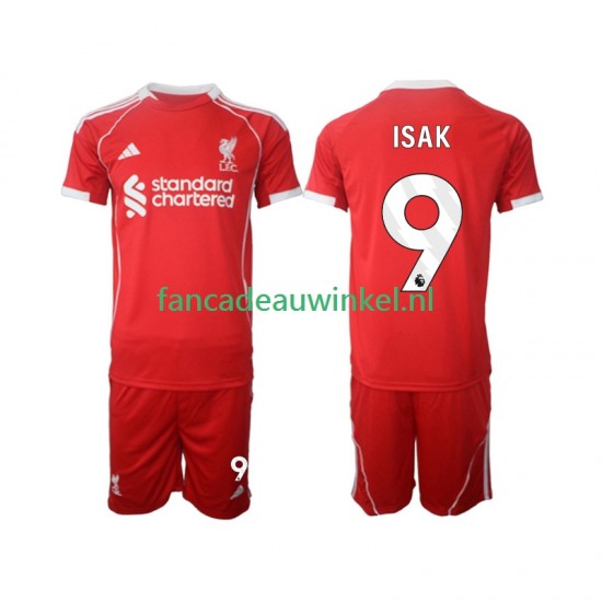 Liverpool Wedstrijdshirt met Korting ISAK 9 Thuis Kind 2025-26 Korte Mouw
