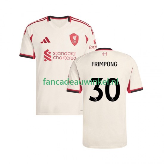 Liverpool Wedstrijdshirt met Korting Jeremie Frimpong 30 Uit Heren 2025-26 Korte Mouw