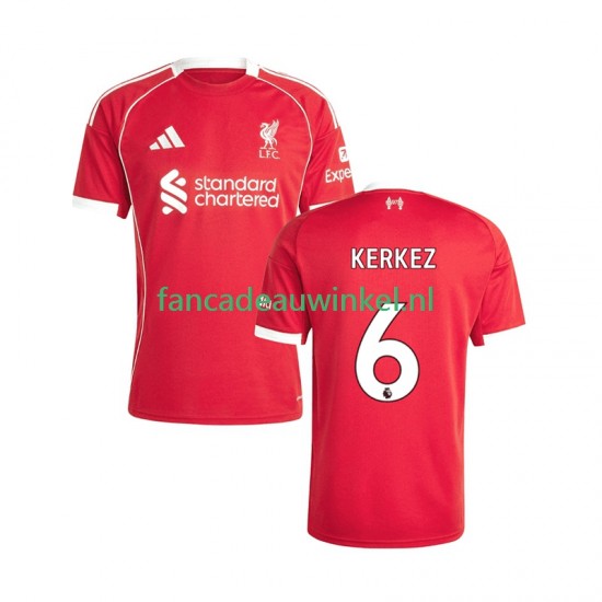 Liverpool Wedstrijdshirt met Korting Milos Kerkez 6 Thuis Heren 2025-26 Korte Mouw