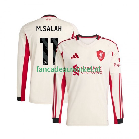 Liverpool Wedstrijdshirt met Korting Mohamed Salah 11 Uit Heren 2025-26 Lange Mouw
