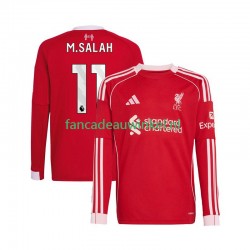 Liverpool Wedstrijdshirt met Korting Mohamed Salah 11 Thuis Heren 2025-26 Lange Mouw