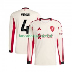 Liverpool Wedstrijdshirt met Korting Virgil van Dijk 4 Uit Heren 2025-26 Lange Mouw