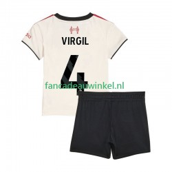 Liverpool Wedstrijdshirt met Korting Virgil van Dijk 4 Uit Kind 2025-26 Korte Mouw