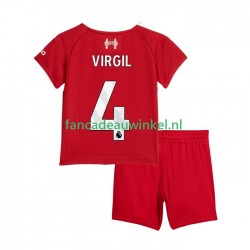 Liverpool Wedstrijdshirt met Korting Virgil van Dijk 4 Thuis Kind 2025-26 Korte Mouw