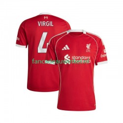 Liverpool Wedstrijdshirt met Korting Virgil van Dijk 4 Thuis Heren 2025-26 Korte Mouw