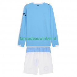 Manchester City Wedstrijdshirt met Korting Thuis Kind 2025-26 Lange Mouw