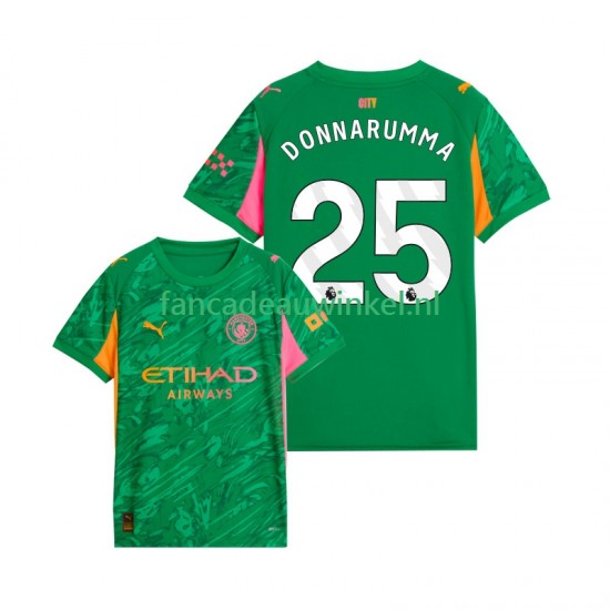 Manchester City Wedstrijdshirt met Korting Gianluigi Donnarumma 25 Keepersshirt Thuis Heren 2025-26 Korte Mouw