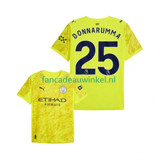 Manchester City Wedstrijdshirt met Korting Gianluigi Donnarumma 25 Keepersshirt 3rd Heren 2025-26 Korte Mouw