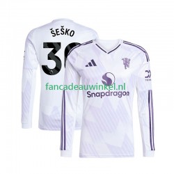 Manchester United Wedstrijdshirt met Korting Benjamin Sesko 30 Uit Heren 2025-26 Lange Mouw