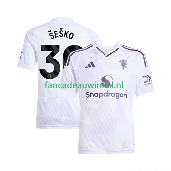 Manchester United Wedstrijdshirt met Korting Benjamin Sesko 30 Uit Heren 2025-26 Korte Mouw