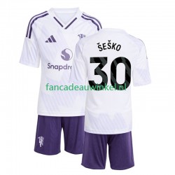 Manchester United Wedstrijdshirt met Korting Benjamin Sesko 30 Uit Kind 2025-26 Korte Mouw