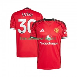 Manchester United Wedstrijdshirt met Korting Benjamin Sesko 30 Thuis Heren 2025-26 Korte Mouw
