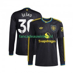 Manchester United Wedstrijdshirt met Korting Benjamin Sesko 30 3rd Heren 2025-26 Lange Mouw
