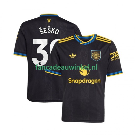 Manchester United Wedstrijdshirt met Korting Benjamin Sesko 30 3rd Heren 2025-26 Korte Mouw