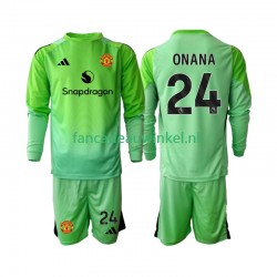 Manchester United Wedstrijdshirt met Korting Andre Onana 24 Keepersshirt Vierde Kind 2025-26 Lange Mouw