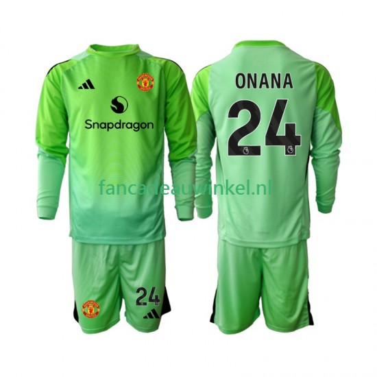 Manchester United Wedstrijdshirt met Korting Andre Onana 24 Keepersshirt Vierde Kind 2025-26 Lange Mouw