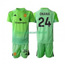 Manchester United Wedstrijdshirt met Korting Andre Onana 24 Keepersshirt Vierde Kind 2025-26 Korte Mouw