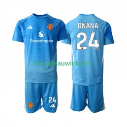 Manchester United Wedstrijdshirt met Korting Andre Onana 24 Keepersshirt Thuis Kind 2025-26 Korte Mouw