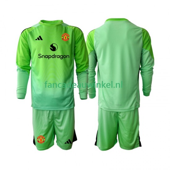 Manchester United Wedstrijdshirt met Korting Keepersshirt Vierde Kind 2025-26 Lange Mouw