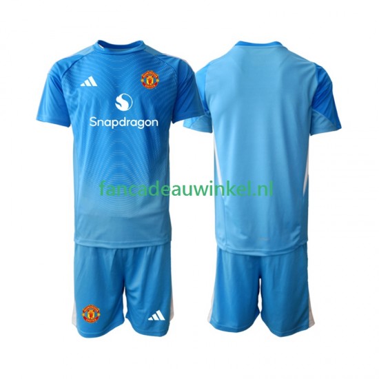 Manchester United Wedstrijdshirt met Korting Keepersshirt Thuis Kind 2025-26 Korte Mouw