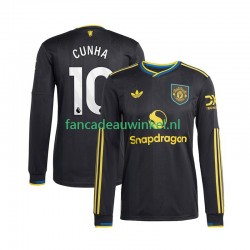 Manchester United Wedstrijdshirt met Korting Matheus Cunha 10 3rd Heren 2025-26 Lange Mouw