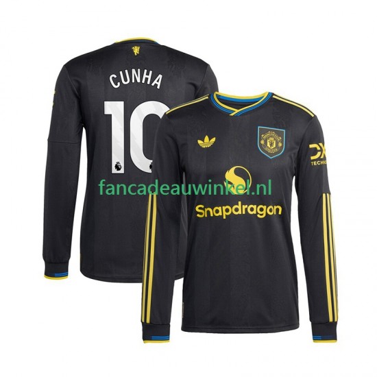 Manchester United Wedstrijdshirt met Korting Matheus Cunha 10 3rd Heren 2025-26 Lange Mouw