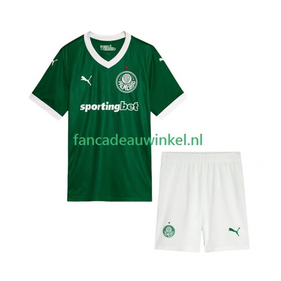 Palmeiras Wedstrijdshirt met Korting Thuis Kind 2025-26 Korte Mouw