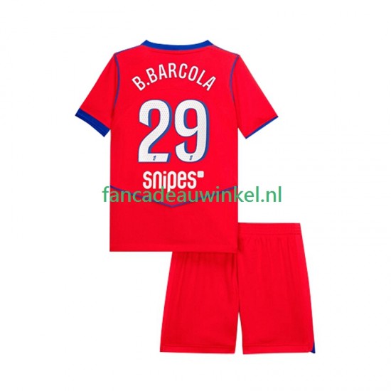 Paris Saint-Germain Wedstrijdshirt met Korting Bradley Barcola 29 3rd Kind 2025-26 Korte Mouw