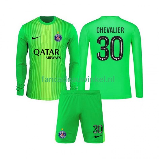 Paris Saint-Germain Wedstrijdshirt met Korting Lucas Chevalier 30 Keepersshirt Uit Kind 2025-26 Lange Mouw