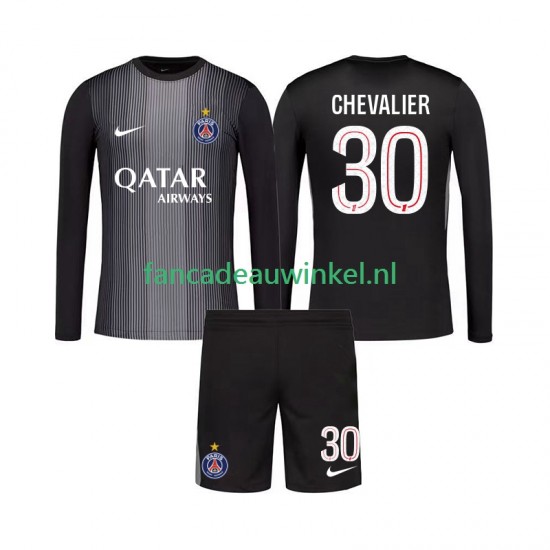 Paris Saint-Germain Wedstrijdshirt met Korting Lucas Chevalier 30 Keepersshirt Thuis Kind 2025-26 Lange Mouw