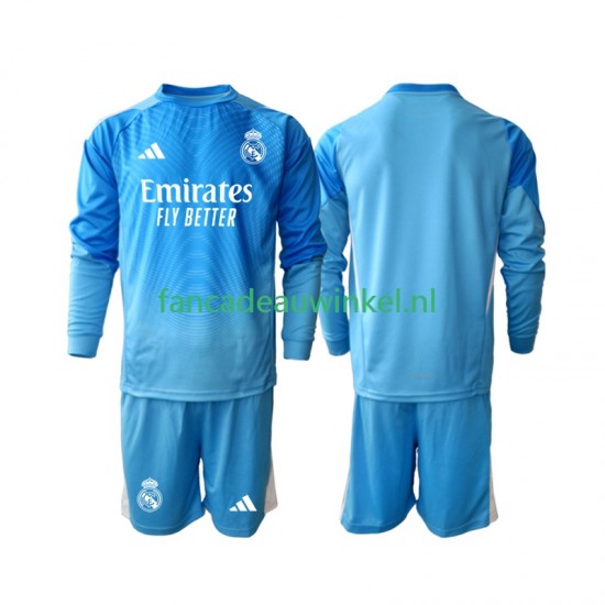 Real Madrid Wedstrijdshirt met Korting Keepersshirt Thuis Kind 2025-26 Lange Mouw