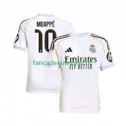 Real Madrid Wedstrijdshirt met Korting Mbappé Kylian 10 Thuis Heren 2025-26 Korte Mouw