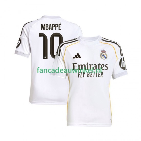 Real Madrid Wedstrijdshirt met Korting Mbappé Kylian 10 Thuis Heren 2025-26 Korte Mouw