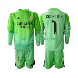 Real Madrid Wedstrijdshirt met Korting Thibaut Courtois 1 Uit Kind 2025-26 Lange Mouw
