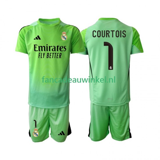 Real Madrid Wedstrijdshirt met Korting Thibaut Courtois 1 Uit Kind 2025-26 Korte Mouw