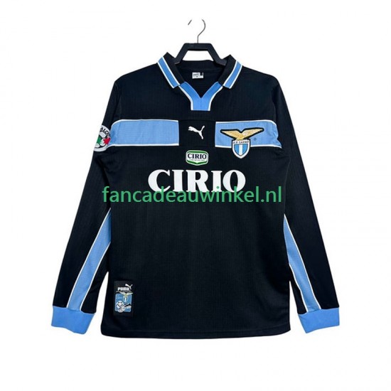 SS Lazio Wedstrijdshirt met Korting Retro Uit Heren 1998 1999 Lange Mouw