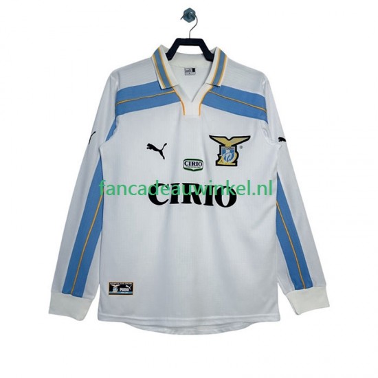 SS Lazio Wedstrijdshirt met Korting 2000 Retro Uit Heren 1999 Lange Mouw