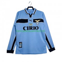 SS Lazio Wedstrijdshirt met Korting Retro Thuis Heren 1998 1999 Lange Mouw