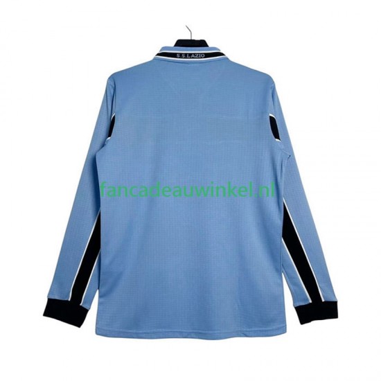 SS Lazio Wedstrijdshirt met Korting Retro Thuis Heren 1998 1999 Lange Mouw