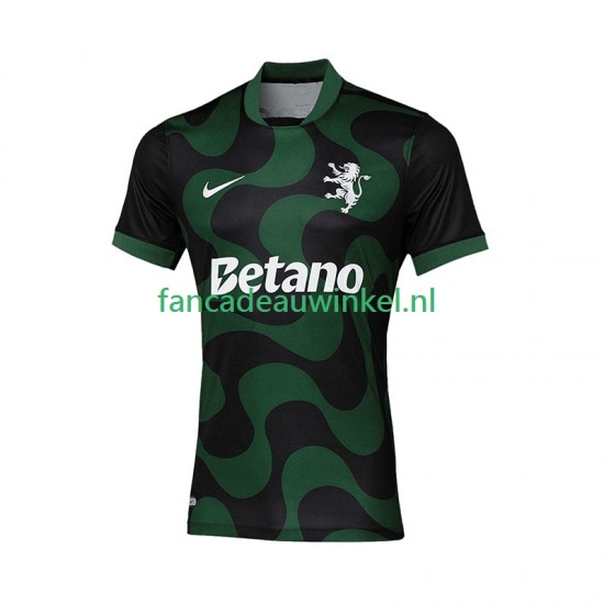 Sporting CP Wedstrijdshirt met Korting Uit Vierde Heren 2025-26 Korte Mouw