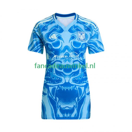 Tigres UANL Wedstrijdshirt met Korting Uit Dames 2025-26 Korte Mouw